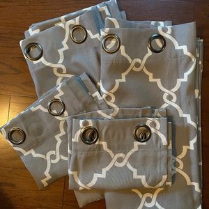 Madison Park Lot Curtain Trellis Fretwork 4 Panels